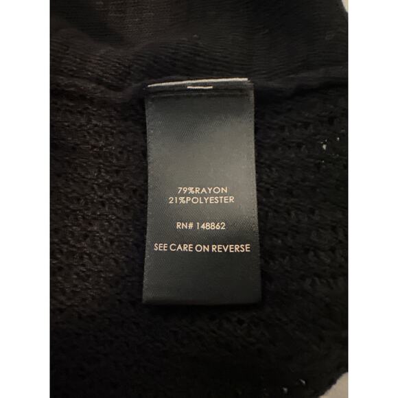 Torrid Open‑Front Cardigan Asymmetrical Long Sleeve Size 6 = 6X Black Office - Picture 12 of 13